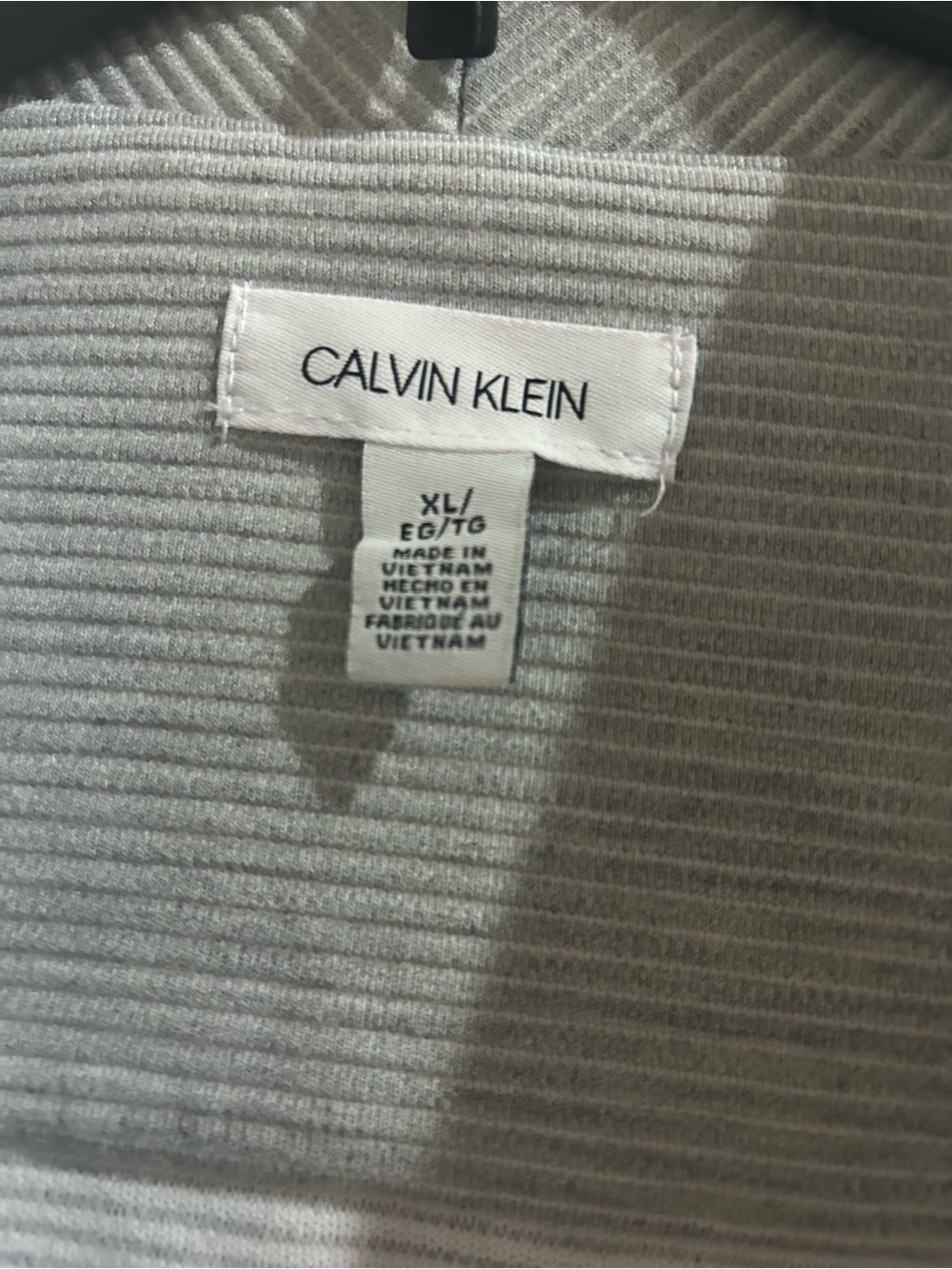 Calvin Klein Light Gray Ribbed Open-Front Blazer - Picture 2 of 2